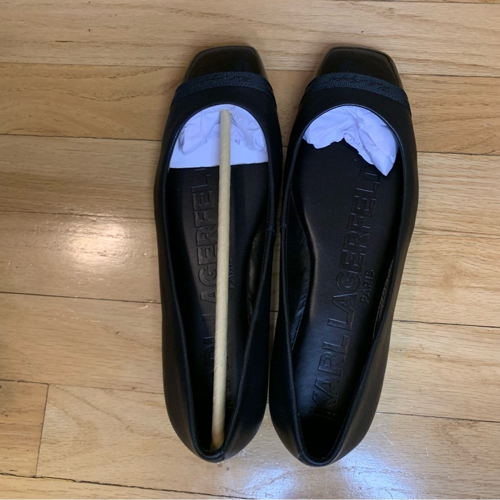 Karl Lagerfeld Paris Zofia Cap Toe Ballet Flats In Black - Size 7.5 View 5